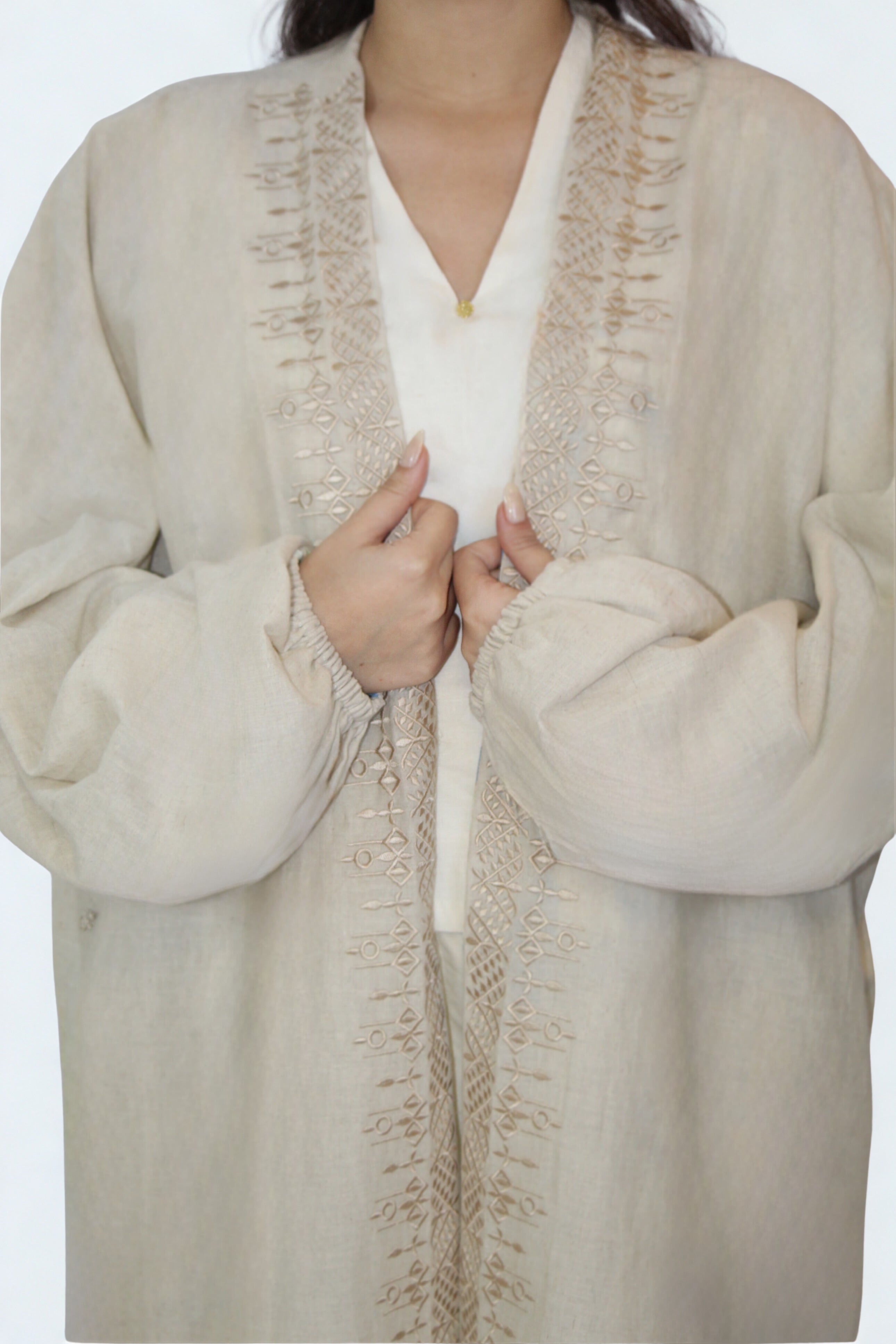 Kimono Réversible Beige & Floral