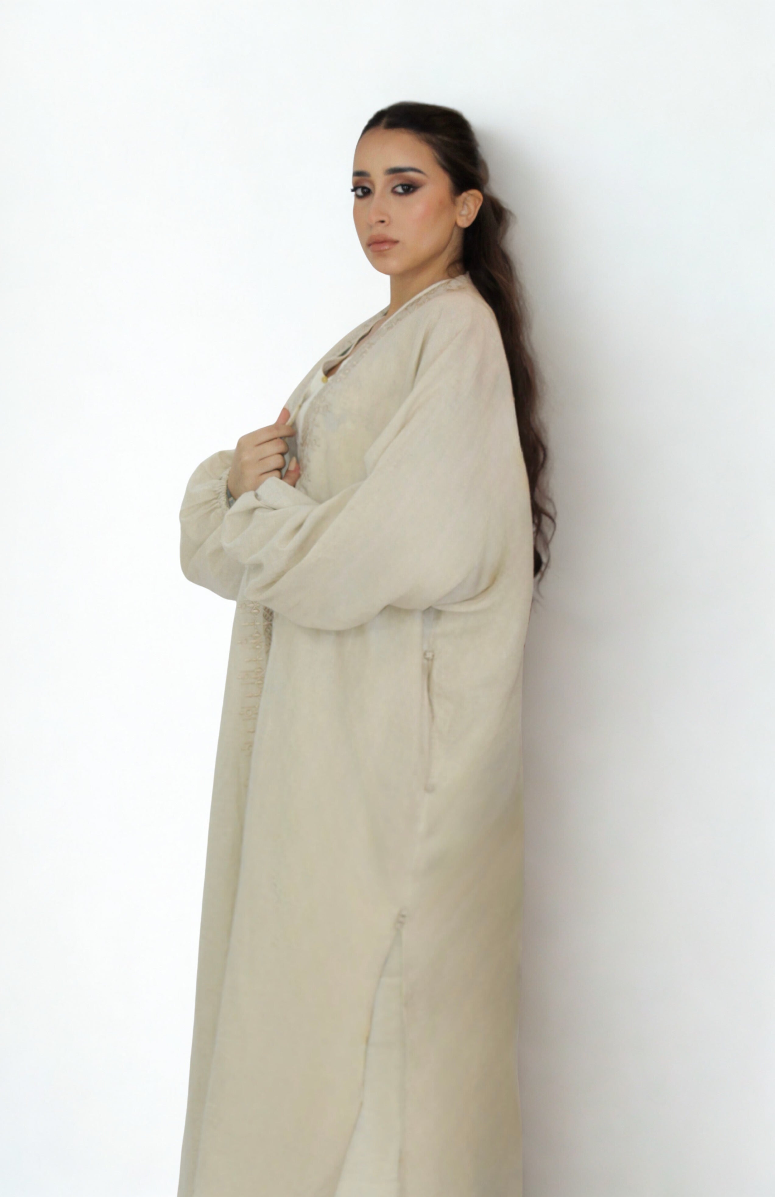 Kimono Réversible Beige & Floral