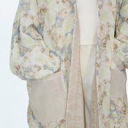 Kimono Réversible Beige & Floral