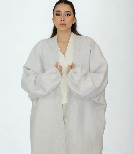 Kimono Beige Brodé