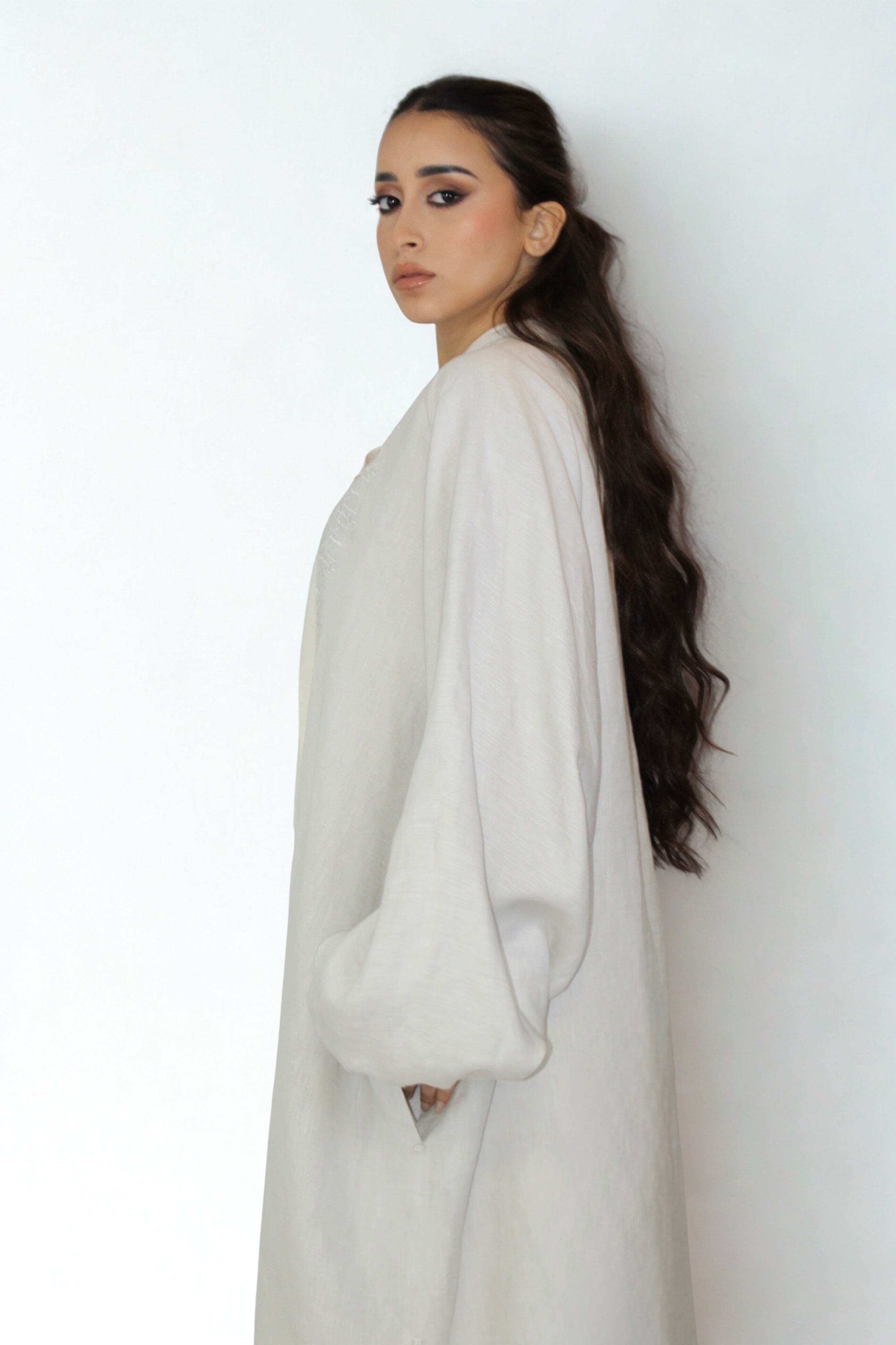 Kimono Beige Brodé
