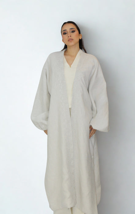 Kimono Beige Brodé