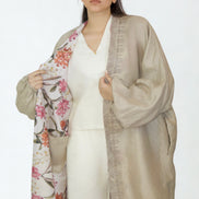 Kimono Réversible Floral & Beige