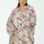 Kimono Réversible Floral & Beige