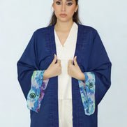 Kimono Réversible Bleu Floral