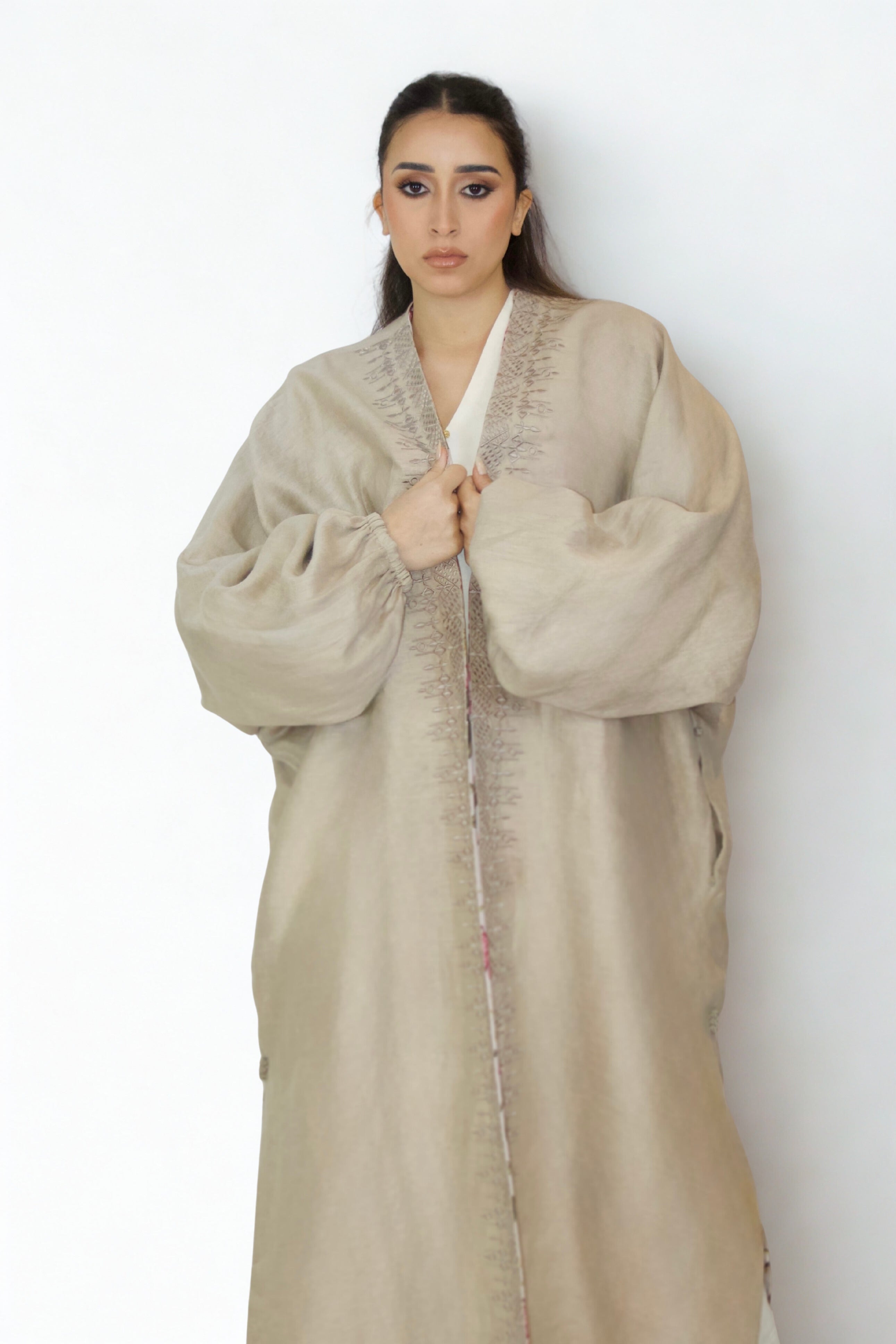 Kimono Réversible Floral & Beige