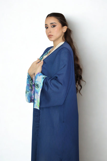 Kimono Réversible Bleu Floral
