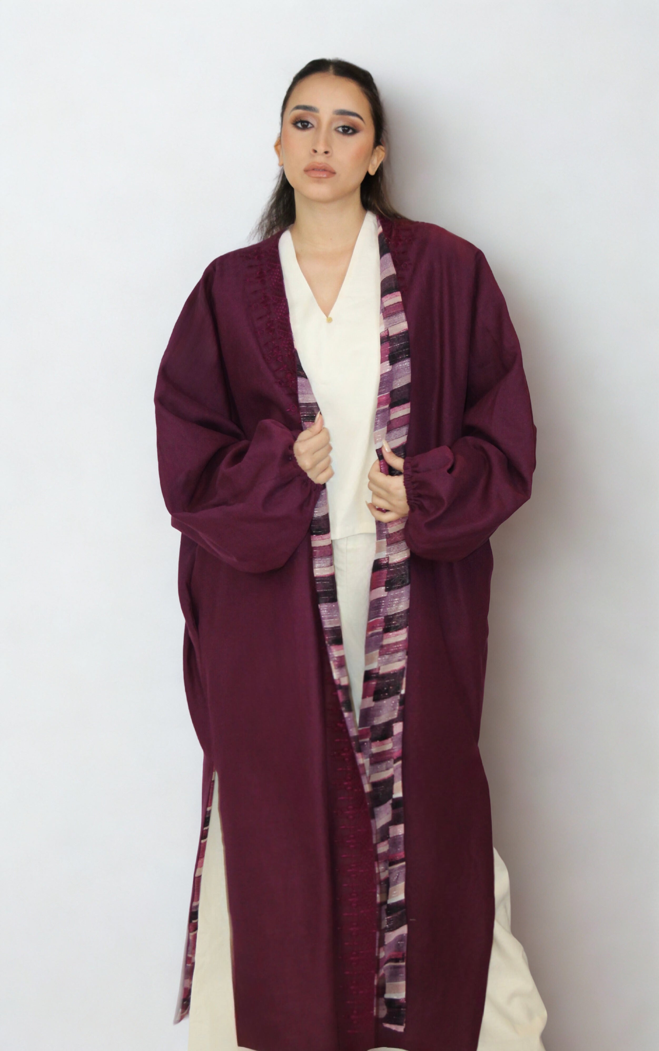 Kimono Réversible Bordeaux