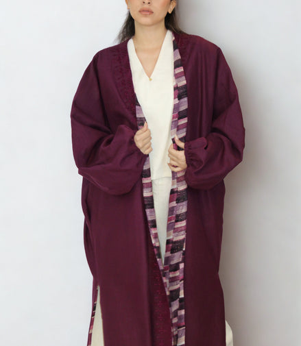 Kimono Réversible Bordeaux