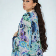 Kimono Réversible Bleu Floral