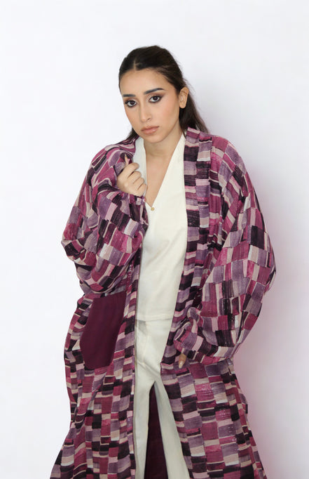 Kimono Réversible Bordeaux