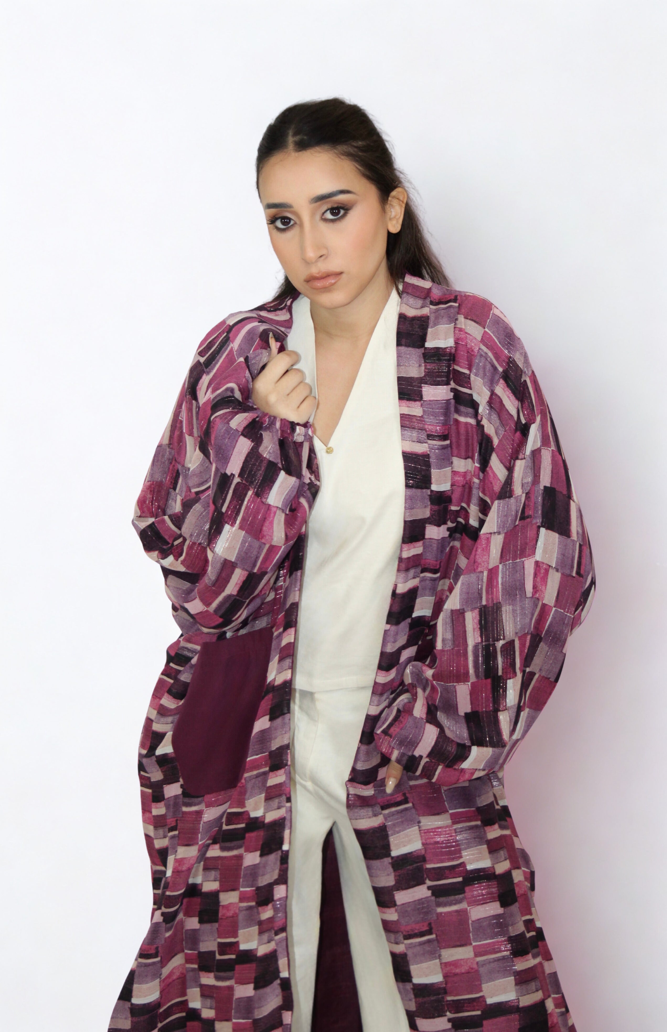 Kimono Réversible Bordeaux