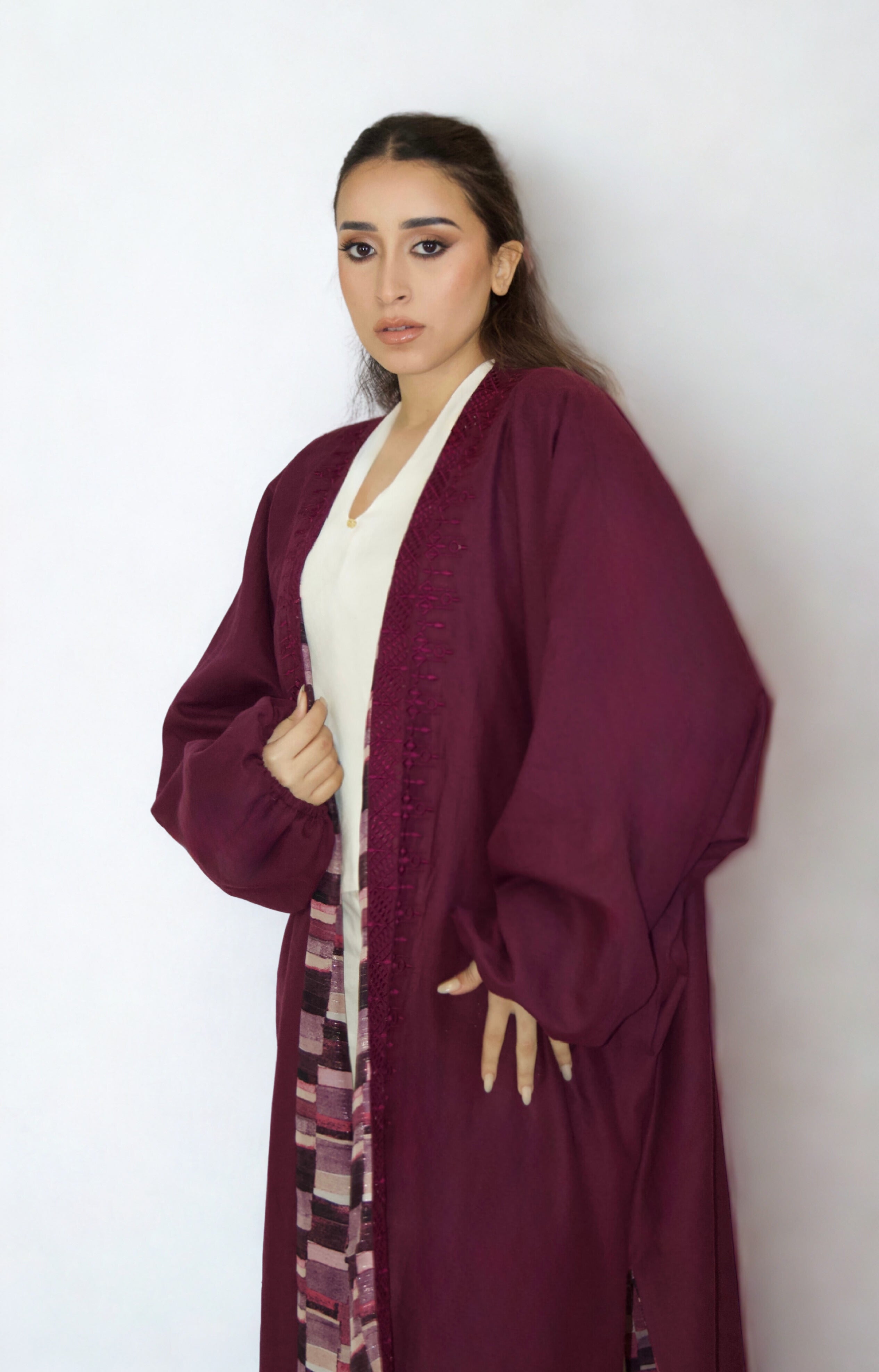 Kimono Réversible Bordeaux
