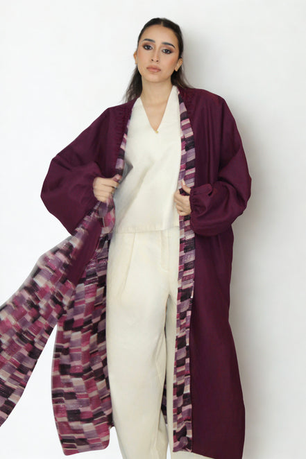 Kimono Réversible Bordeaux