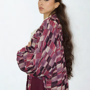 Kimono Réversible Bordeaux