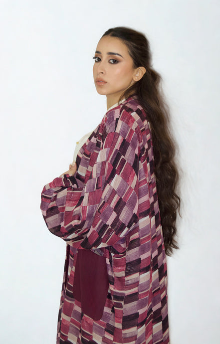 Kimono Réversible Bordeaux