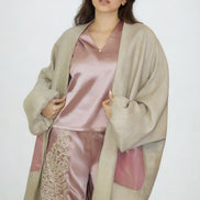 Kimono Réversible Rose & Beige