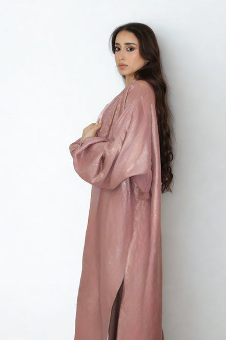 Kimono Réversible Rose & Beige
