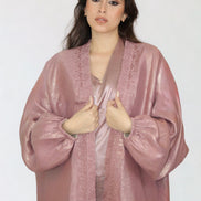 Kimono Réversible Rose & Beige