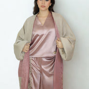 Kimono Réversible Rose & Beige