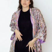 Kimono Brodé Multicolore