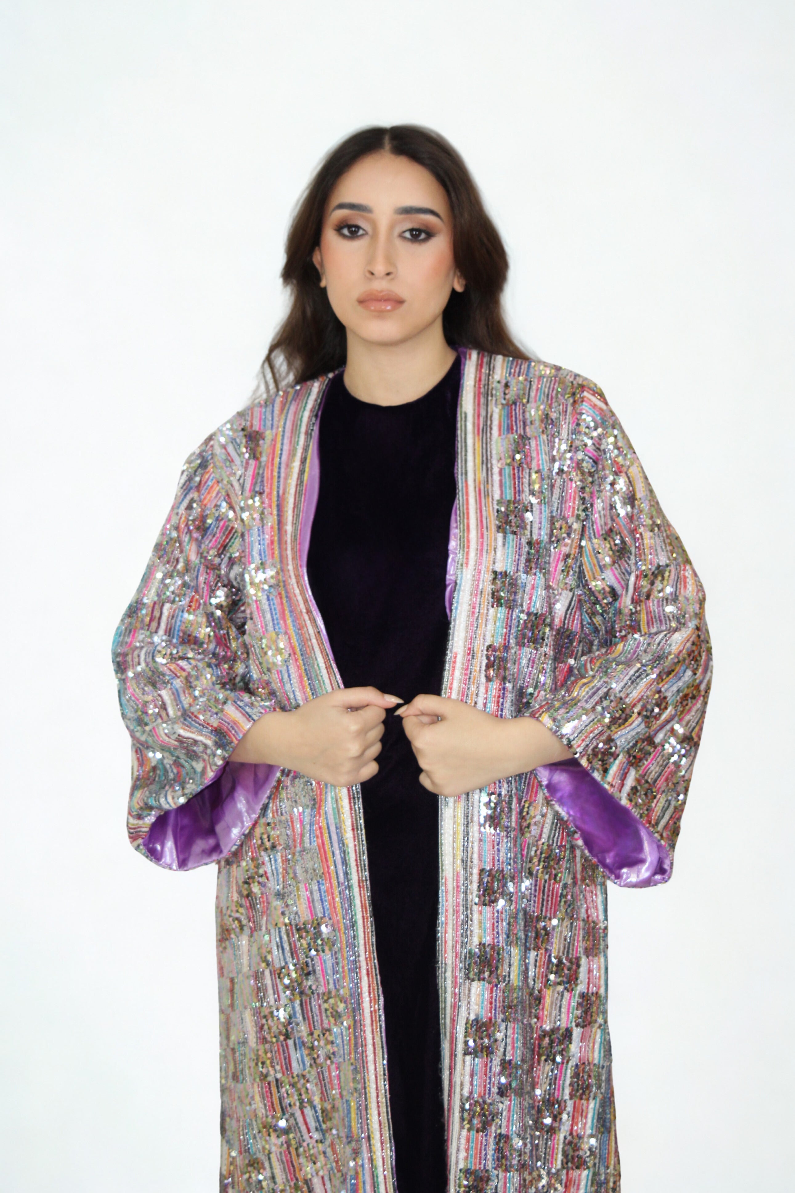 Kimono Brodé Multicolore