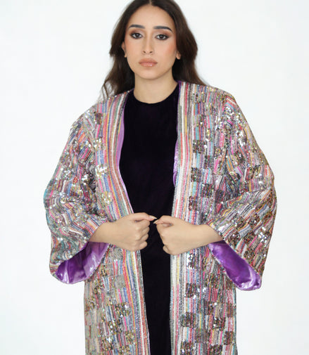 Kimono Brodé Multicolore