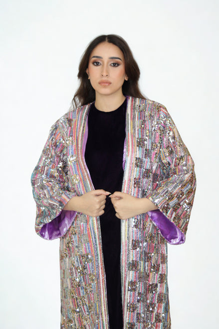 Kimono Brodé Multicolore