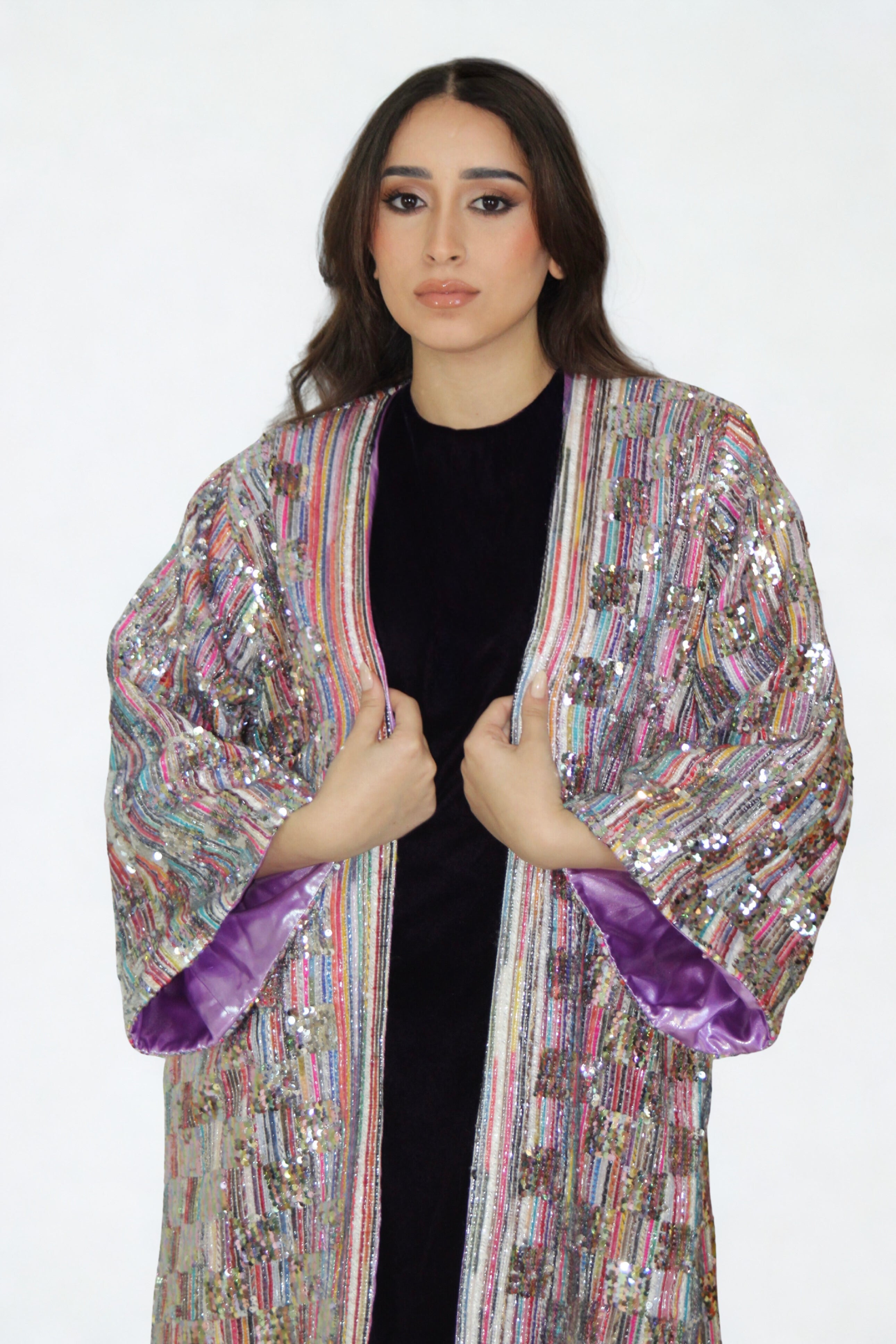 Kimono Brodé Multicolore